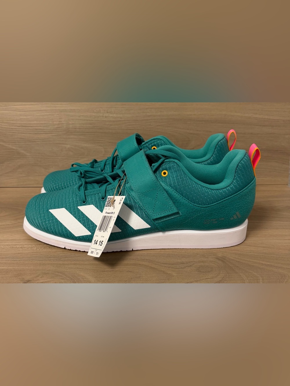 Adidas Men’s Powerlift 5 Weightlifting Shoes Teal Pink White Size 14
